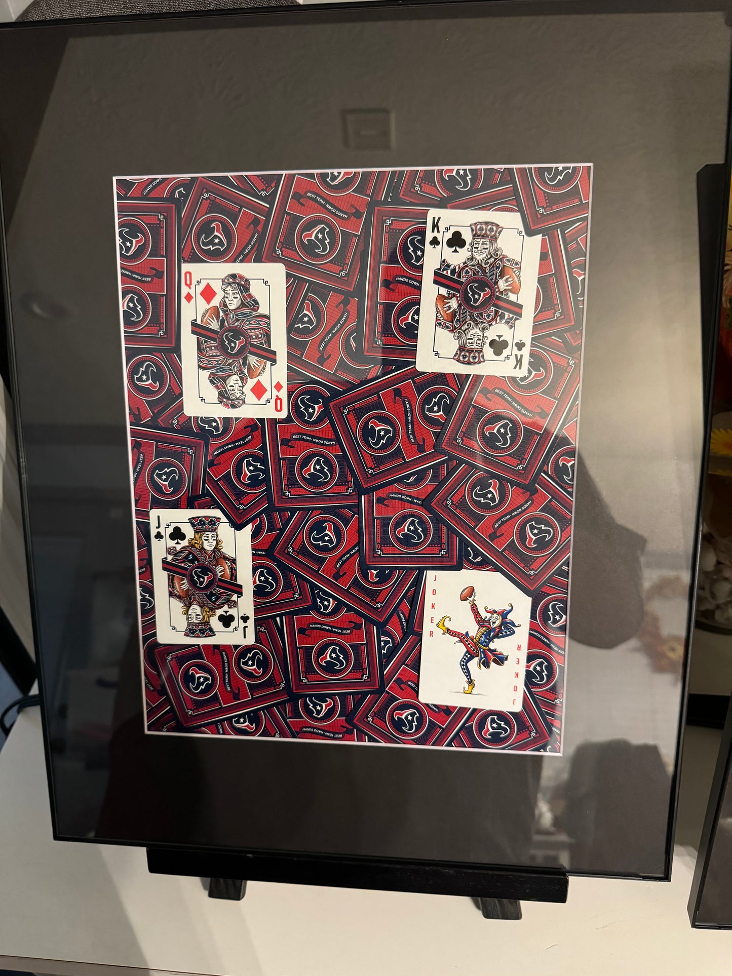 Houston Pro Football Playing Card Wall Art