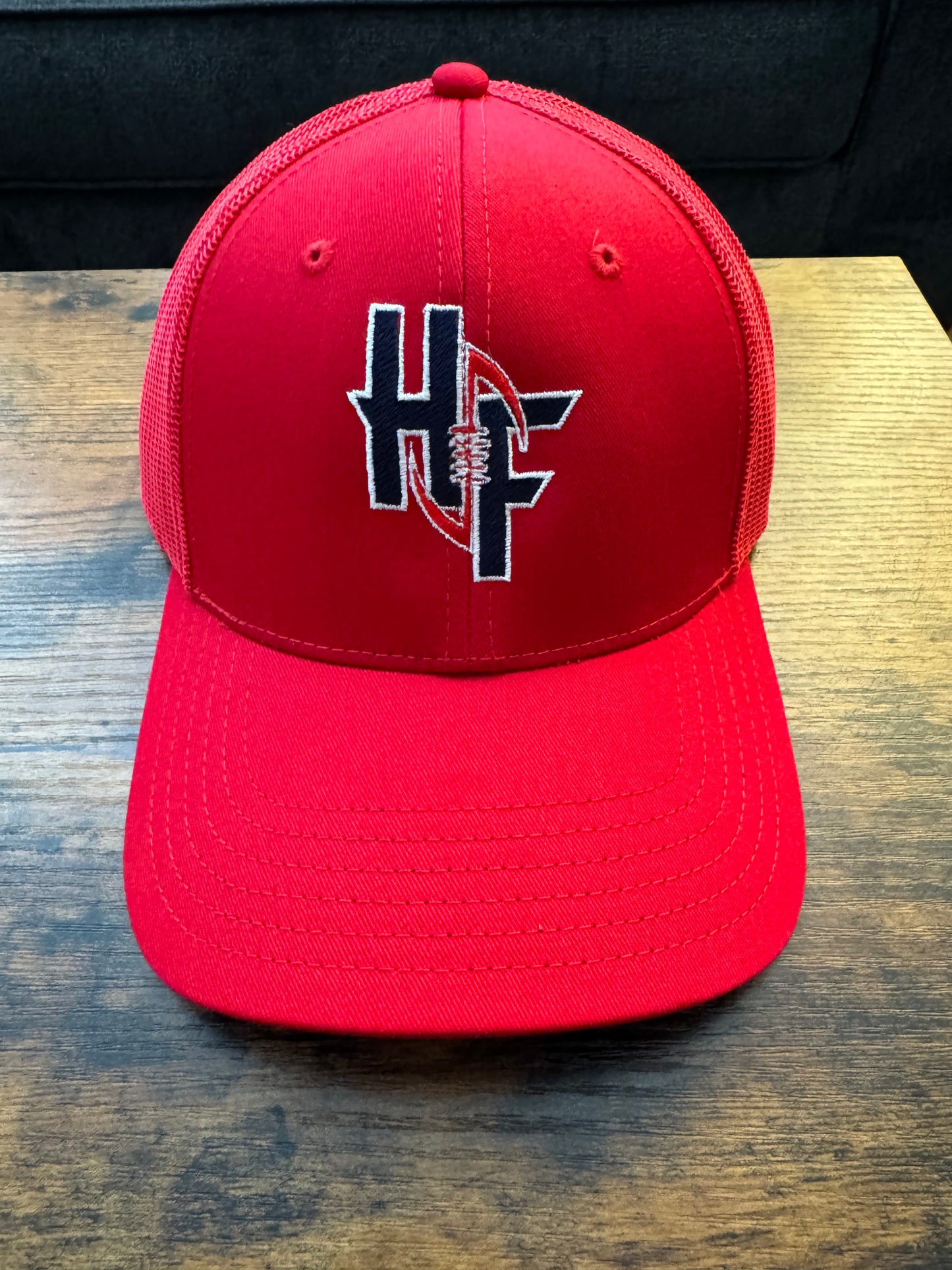 Houston Football Red Snapback Trucker Hat